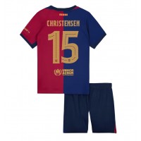 Barcelona Andreas Christensen #15 Domaci Dres za djecu 2024-25 Kratak Rukav (+ Kratke hlače)